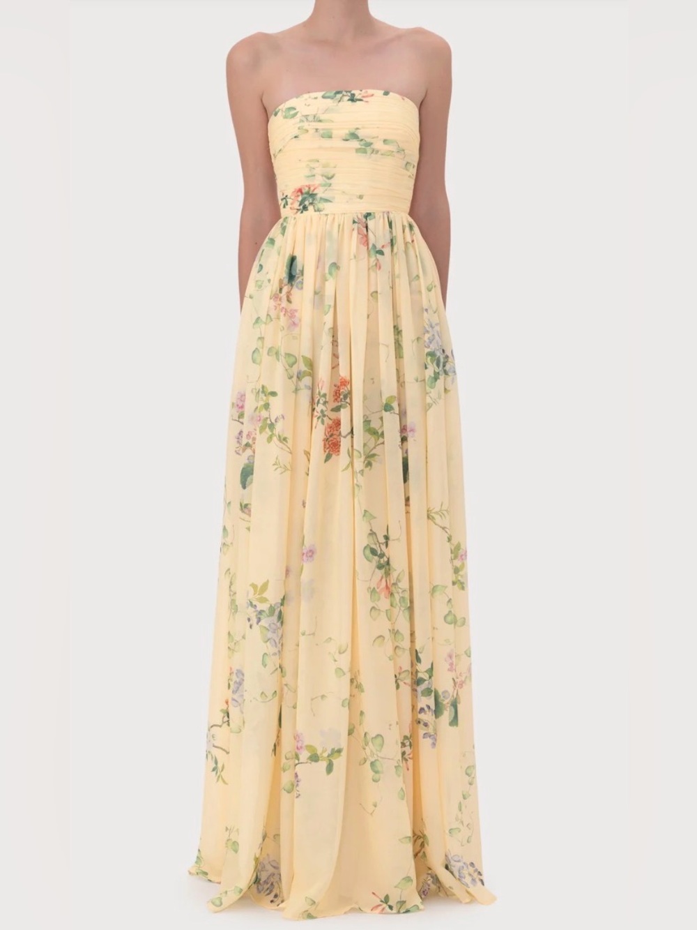 Sau Lee Camille Gown NWT size 4 Soft Yellow Wedding Guest